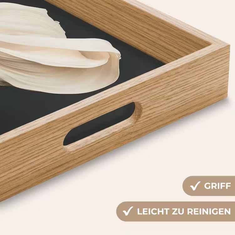 Vrouw - Beige - hoed Dienblad Rechthoek middel -USP_HandgreepDE
