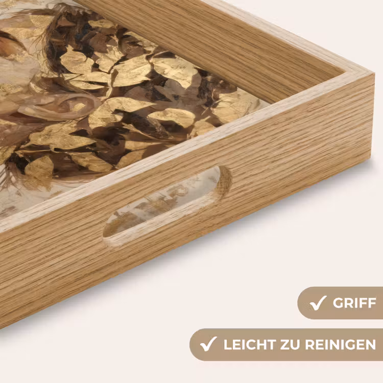 Vrouw - Goud - Abstract - Textuur Dienblad Rechthoek middel -USP_HandgreepDE
