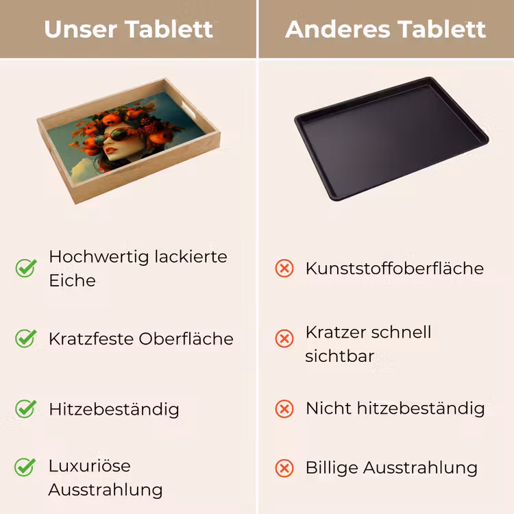 Vrouw - Granaatappel - Herfst - Zonnebril Dienblad Rechthoek middel -USP_VergelijkingDE