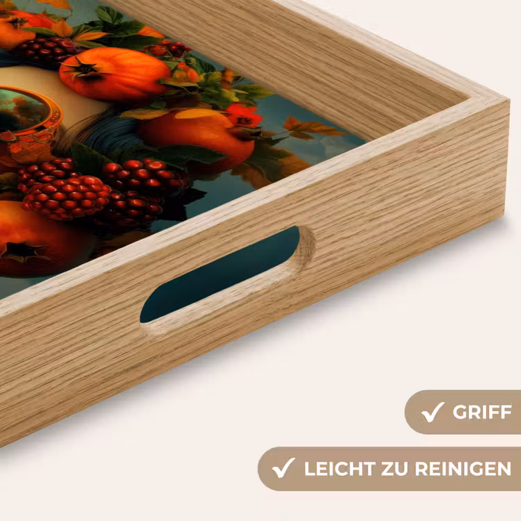 Vrouw - Granaatappel - Herfst - Zonnebril Dienblad Rechthoek middel -USP_HandgreepDE