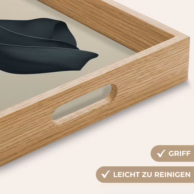 Vrouw - Groen - Hoed Dienblad Rechthoek middel -USP_HandgreepDE