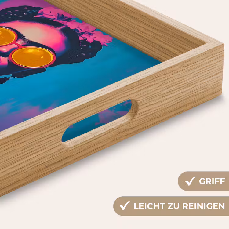 Vrouw - Kauwgom - Zonnebril - Oranje Dienblad Rechthoek middel -USP_HandgreepDE