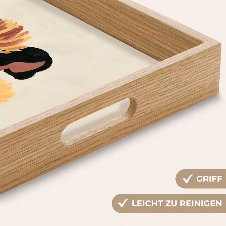 Vrouw - Minimalistisch - Bloem Dienblad Rechthoek middel -USP_HandgreepDE
