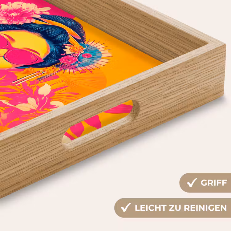 Vrouw - Zonnebril - Abstract - Oranje Dienblad Rechthoek middel -USP_HandgreepDE