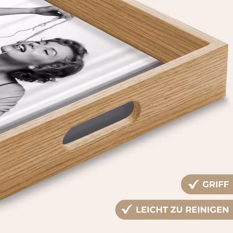 Vrouw - Spaghetti - Zwart - Wit Dienblad Rechthoek middel -USP_HandgreepDE