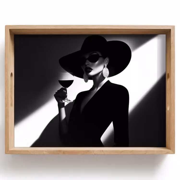 Vrouw - Wijn - Chic Dienblad Rechthoek middel -z3d_shopping