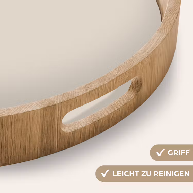 Fresh - Linen - Nude Dienblad Rond middel 914 -USP_HandgreepDE