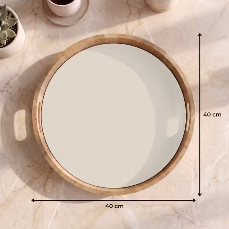 Fresh - Linen - Nude Dienblad Rond middel 914 -USP_Formaat