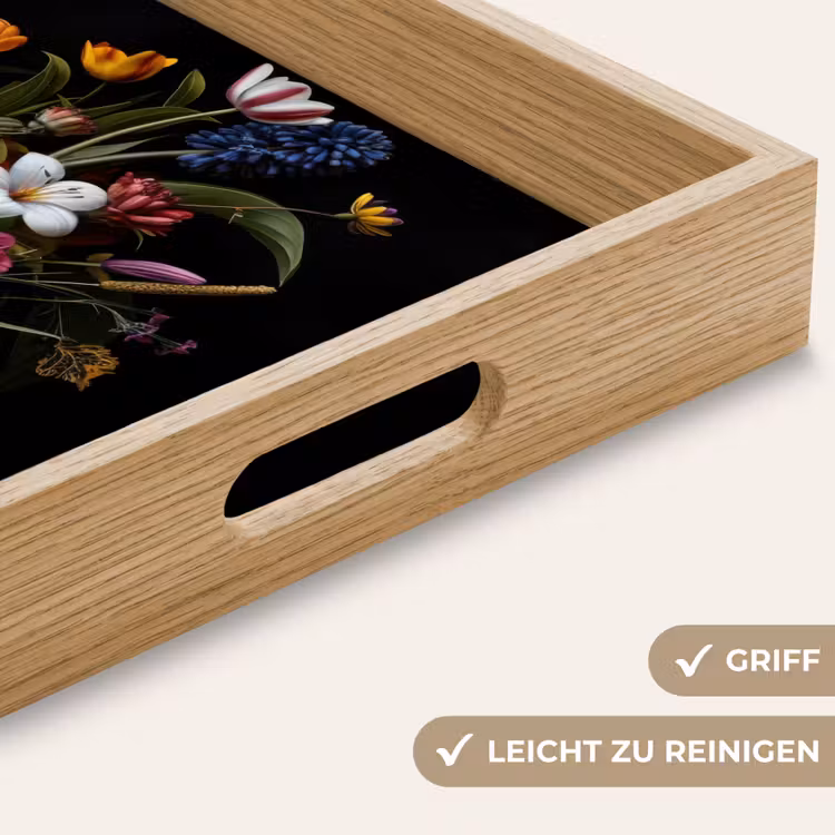 Lente - Bloemen - Klassiek - Vaas Dienblad Rechthoek middel -USP_HandgreepDE