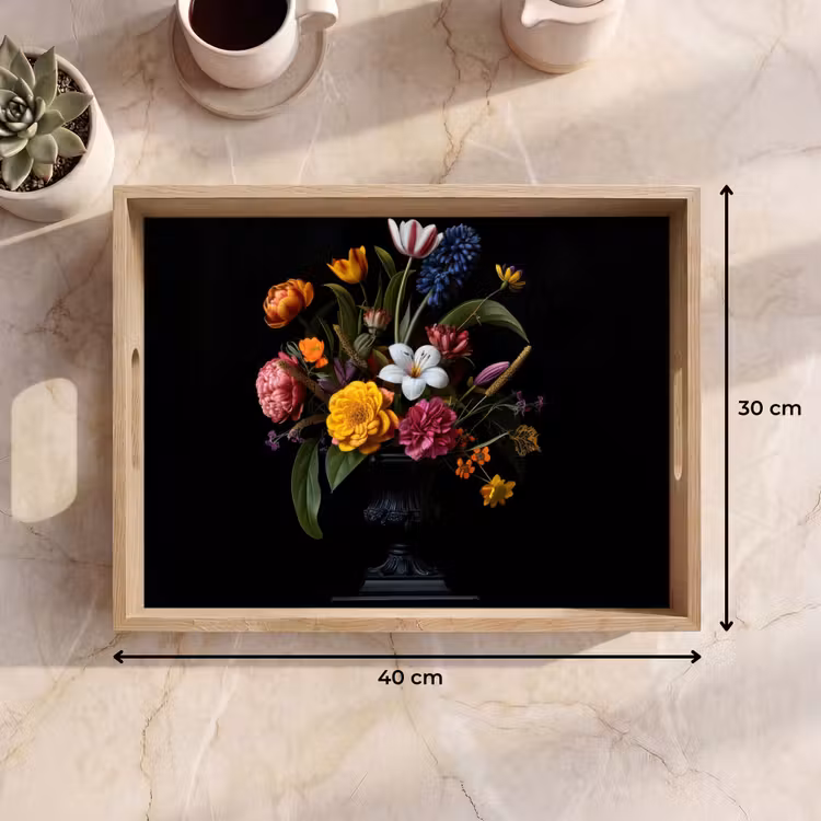 Lente - Bloemen - Klassiek - Vaas Dienblad Rechthoek middel -USP_Formaat