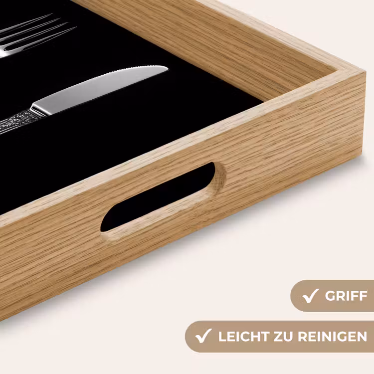 Vork - Mes - Zilver Dienblad Rechthoek middel -USP_HandgreepDE