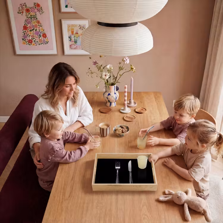 Vork - Mes - Zilver Dienblad Rechthoek middel -sfeer4