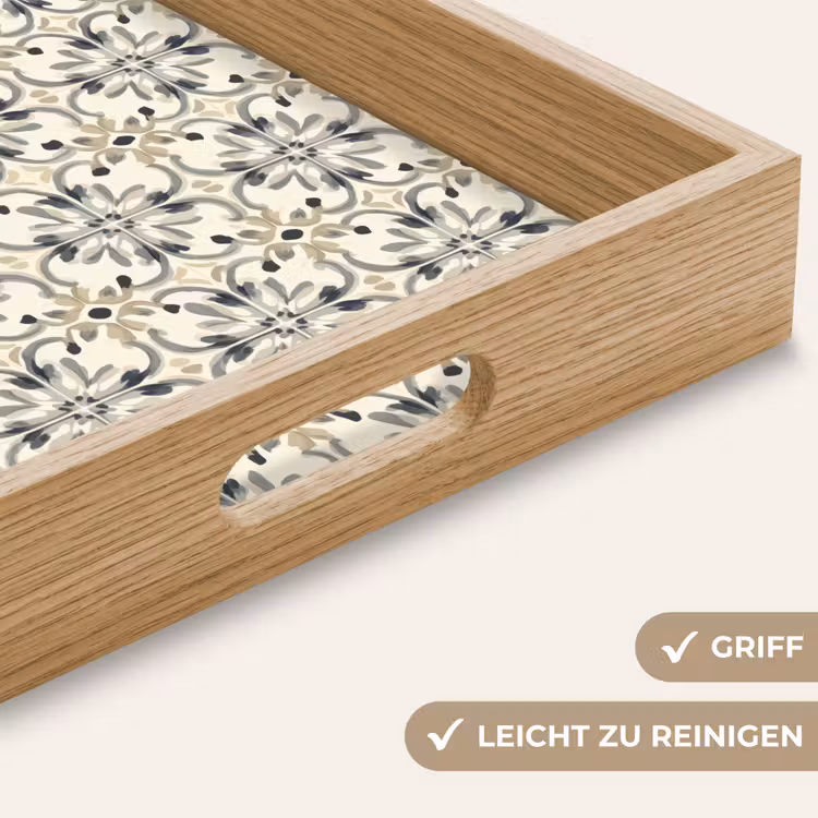 Floraal - Patroon - Kleurrijk Dienblad Rechthoek middel 911 -USP_HandgreepDE