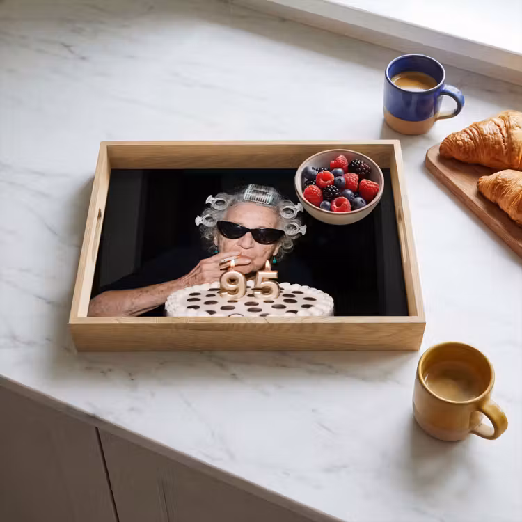 Verjaardag - Krulspeld - Oma Dienblad Rechthoek middel -sfeer2