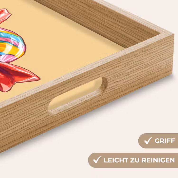 Geel - Snoep - Kleur Dienblad Rechthoek middel -USP_HandgreepDE