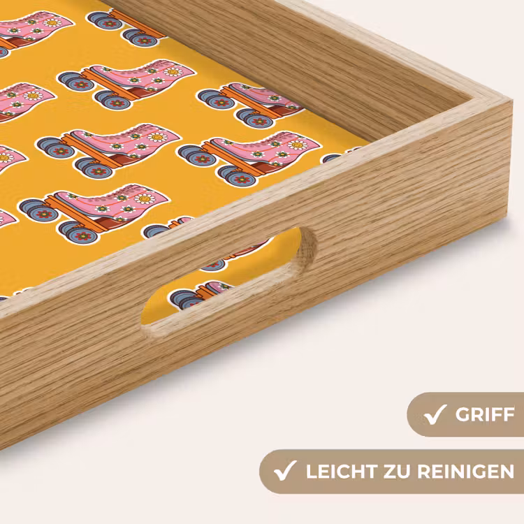 Geel - Rolschaatsen - Patroon Dienblad Rechthoek middel 911 -USP_HandgreepDE
