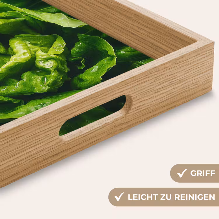 Groente - Sla - Groen Dienblad Rechthoek middel -USP_HandgreepDE
