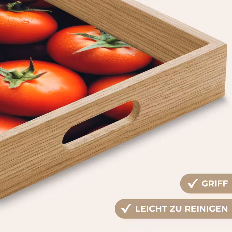 Groente - Rood - Tomaten Dienblad Rechthoek middel -USP_HandgreepDE