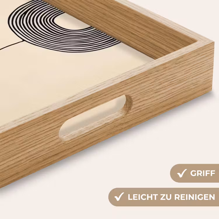 Geometrische bogen - Minimalistisch - Symmetrisch Dienblad Rechthoek middel -USP_HandgreepDE