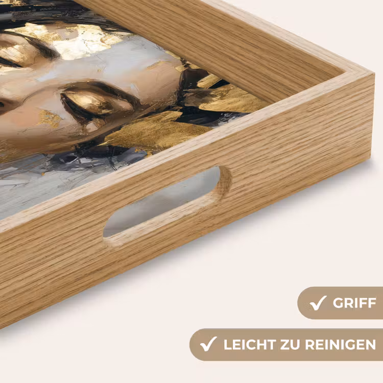 Sierlijk - Vrouw - Goud - Ogen Dienblad Rechthoek middel -USP_HandgreepDE