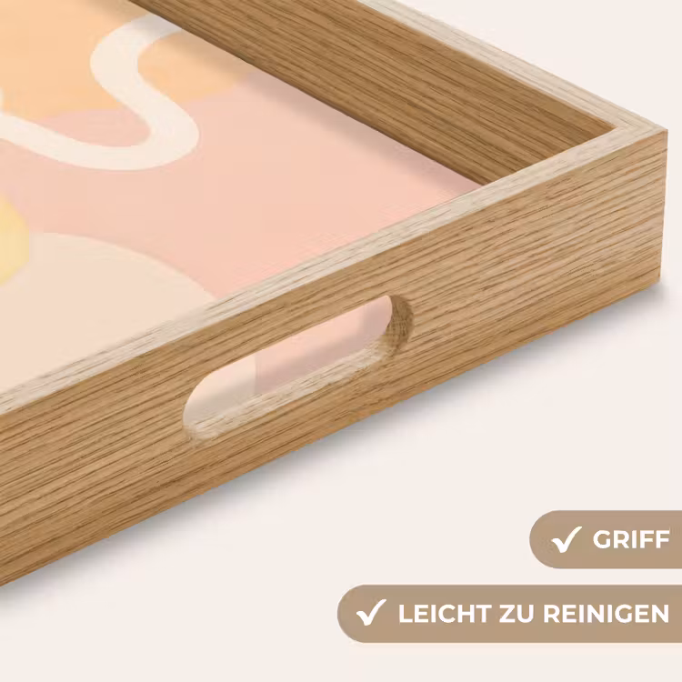 Golvende vormen - Abstract - pastel Dienblad Rechthoek middel -USP_HandgreepDE