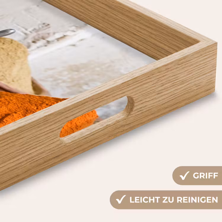 Tablett - Gewürze – Gläser – Orientalisch - Kruiden - Potten - Oosters Dienblad Rechthoek middel