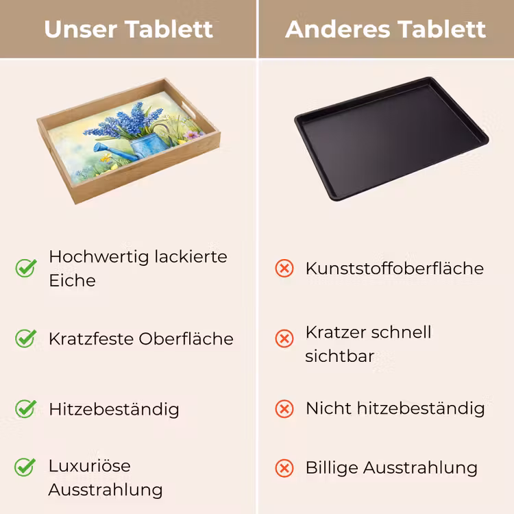 Gieter - Lavendel - Bloesems Dienblad Rechthoek middel -USP_VergelijkingDE