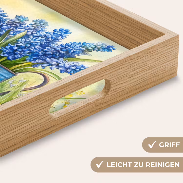 Gieter - Lavendel - Bloesems Dienblad Rechthoek middel -USP_HandgreepDE