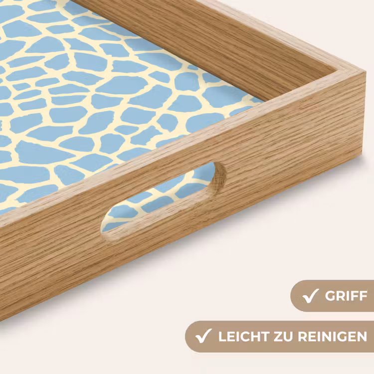 Giraf - Modern - Blauw Dienblad Rechthoek middel 911 -USP_HandgreepDE