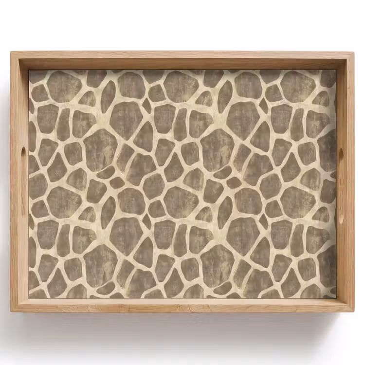 Giraf - Patroon - Beige - Bruin Dienblad Rechthoek middel 911 -z3d_shopping