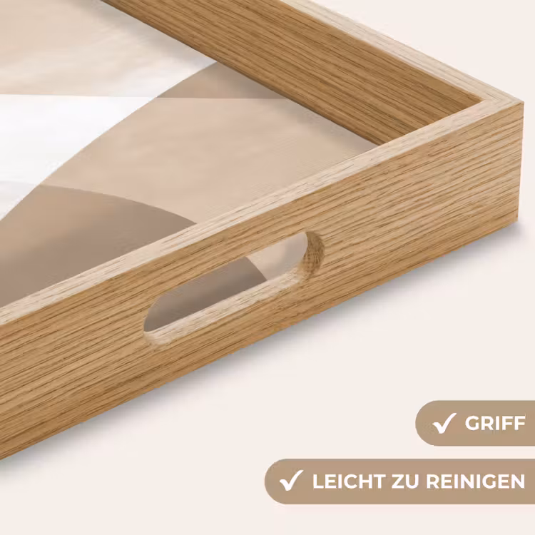 Vloeiende vlakken - Harmonieus - Golvend Dienblad Rechthoek middel -USP_HandgreepDE
