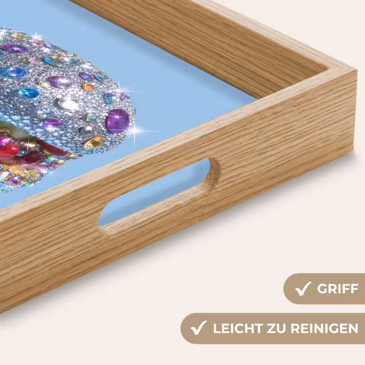 Glitters - Hamburger - Blauw Dienblad Rechthoek middel -USP_HandgreepDE