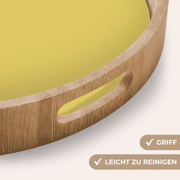 Golden - Ochre - Geel Dienblad Rond middel 914 -USP_HandgreepDE