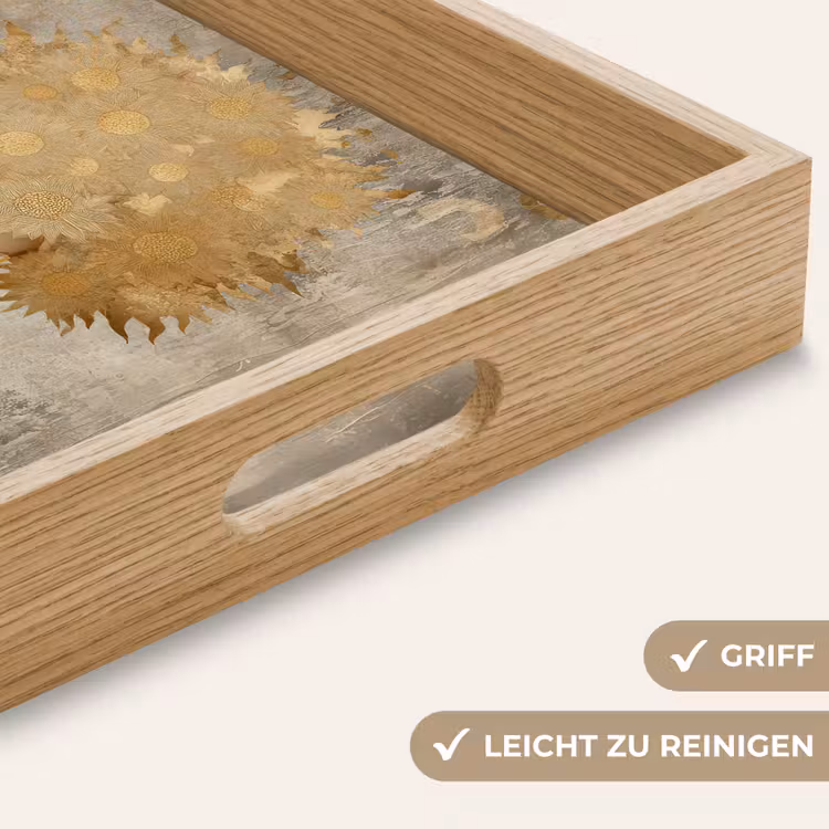 Goud - Portret - Vrouw Dienblad Rechthoek middel -USP_HandgreepDE