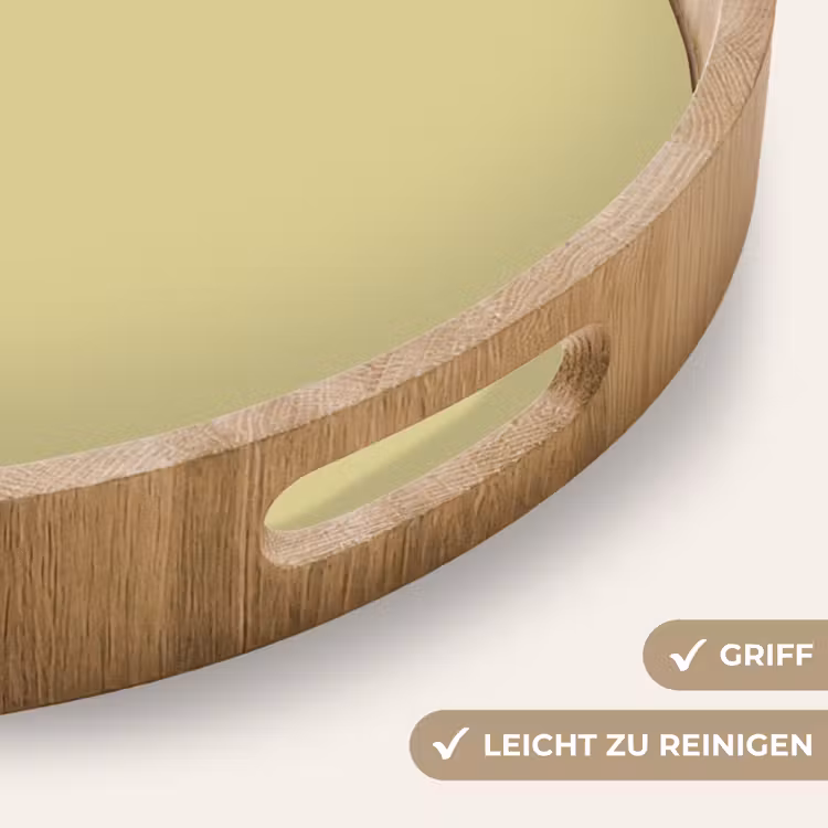 Golden - Clover - Geel Dienblad Rond middel 914 -USP_HandgreepDE