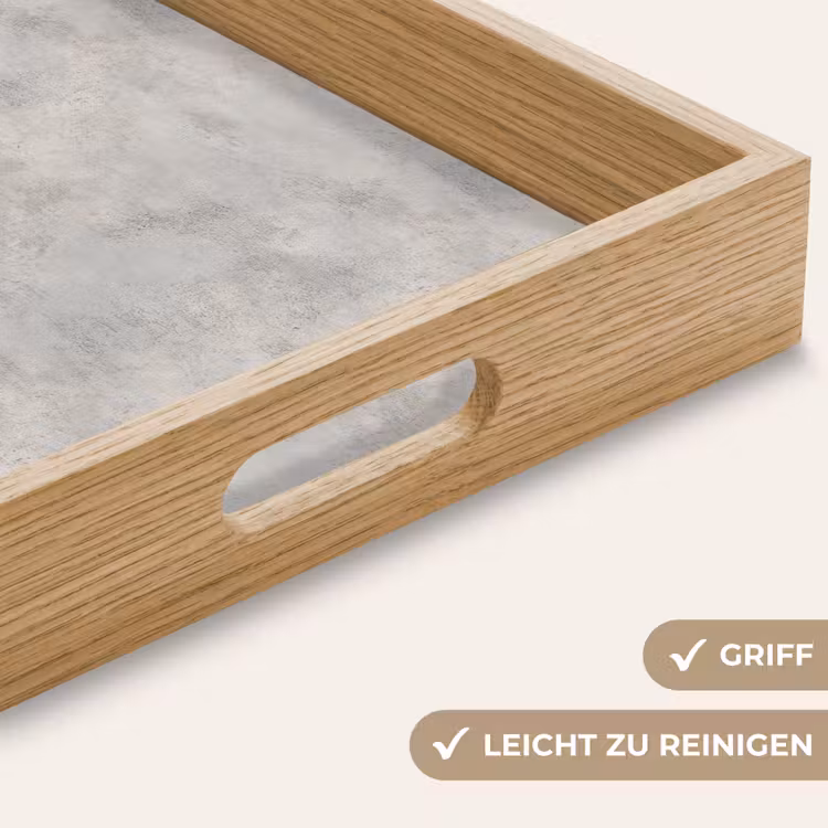 Grijs - Beton - Industrieel Dienblad Rechthoek middel 911 -USP_HandgreepDE