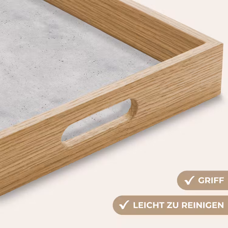 Grijs - Beton - Neutraal Dienblad Rechthoek middel 911 -USP_HandgreepDE