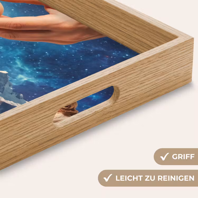 Tablett - Hände – Ei – Surrealismus - Handen - Ei - Surrealisme Dienblad Rechthoek middel