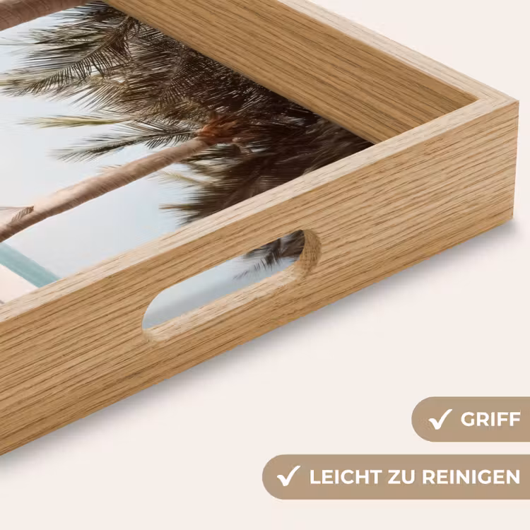 Hangmat - Palmbomen - Strand - Zee Dienblad Rechthoek middel -USP_HandgreepDE