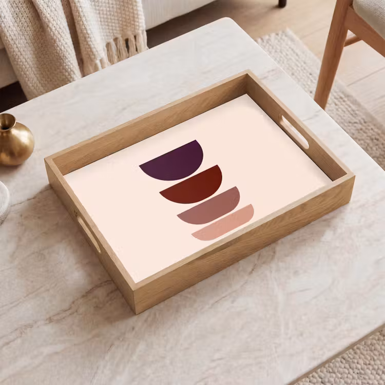 Harmonieus - Symmetrisch - Rood Dienblad Rechthoek middel -sfeer1