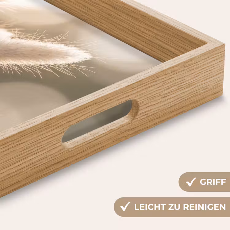 Hazestaartgras - Wit - Zonlicht Dienblad Rechthoek middel -USP_HandgreepDE