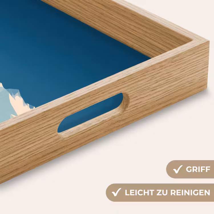 Huis - Berglandschap - Sneeuw Dienblad Rechthoek middel -USP_HandgreepDE