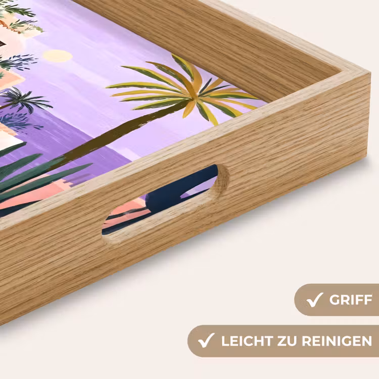 Huizen - Minimalistisch - Palmbomen - Kust Dienblad Rechthoek middel -USP_HandgreepDE