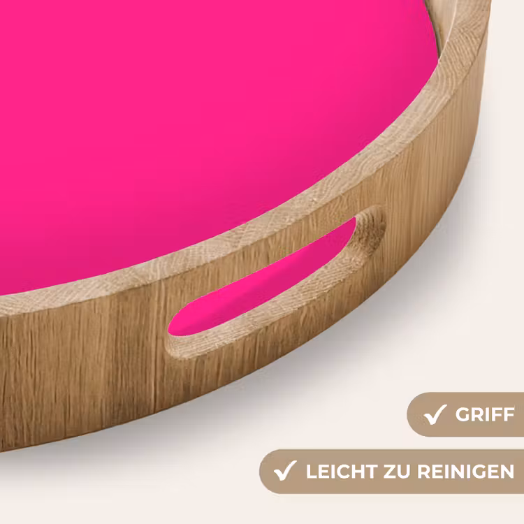 Hot - Fuchsia - Roze Dienblad Rond middel 914 -USP_HandgreepDE