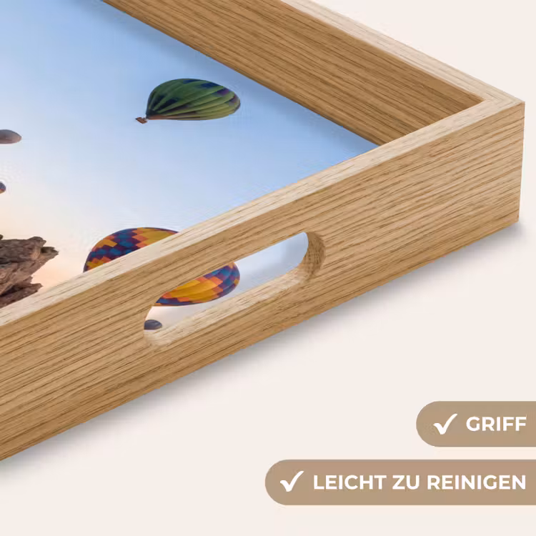 Luchtballonnen - Rotsen - Zonsopgang Dienblad Rechthoek middel -USP_HandgreepDE