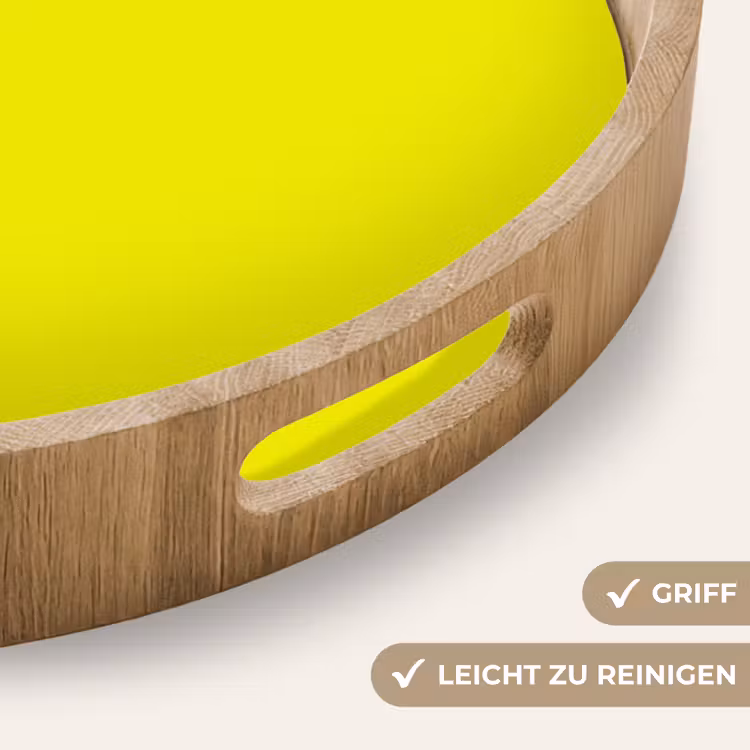 Bright - Canary - Geel Dienblad Rond middel 914 -USP_HandgreepDE