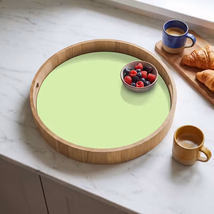 Light - Lime - Groen Dienblad Rond middel 914 -sfeer2