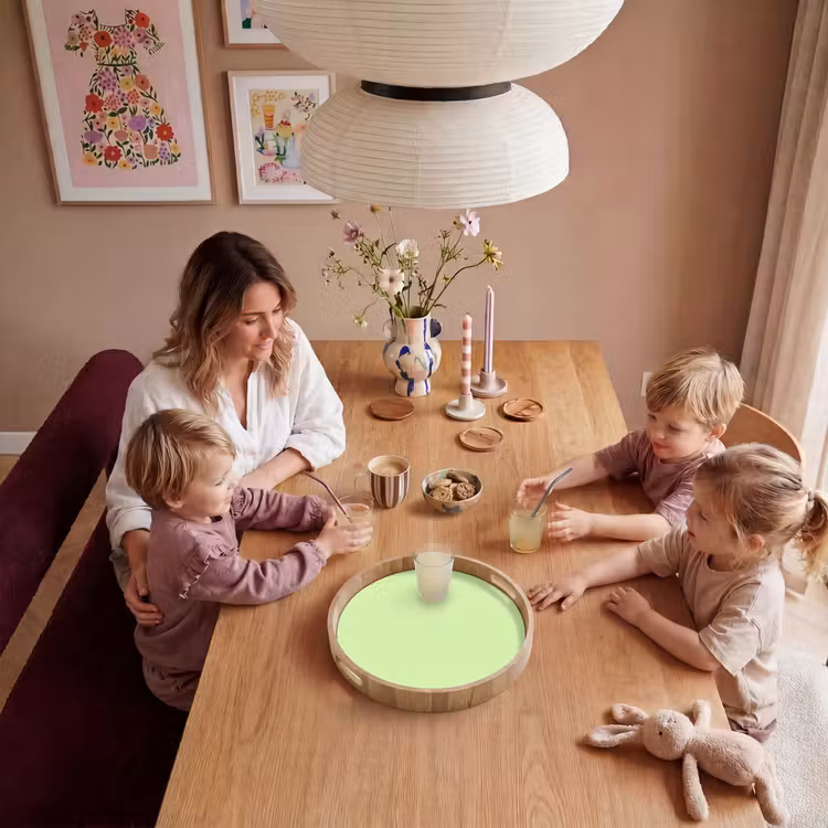 Light - Lime - Groen Dienblad Rond middel 914 -sfeer4