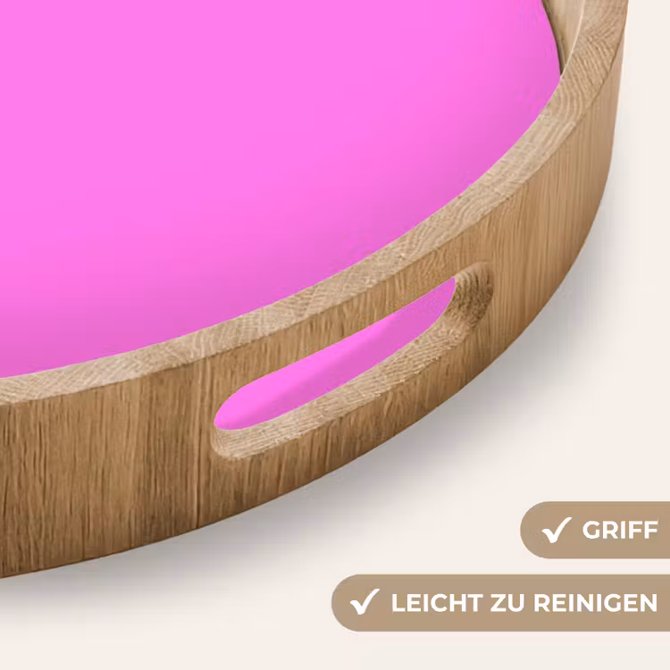 Bright - Orchid - Roze Dienblad Rond middel 914 -USP_HandgreepDE