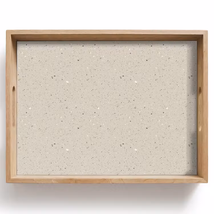 Lichtbeige - Terrazzo - Grijs Dienblad Rechthoek middel 911 -z3d_shopping
